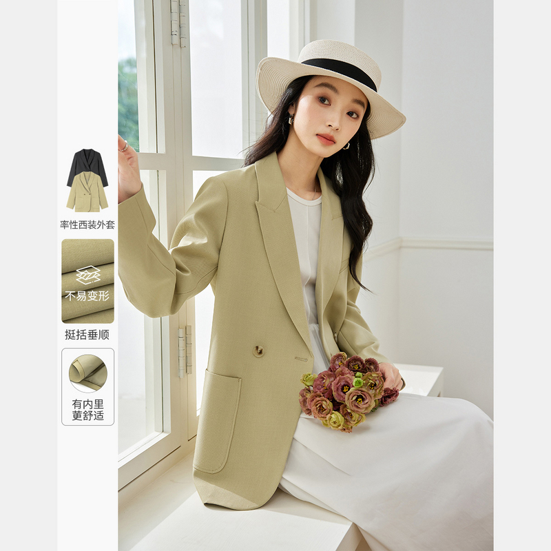 *高级感通勤西装外套新款纯色百搭贴袋小西服M8278/M9675