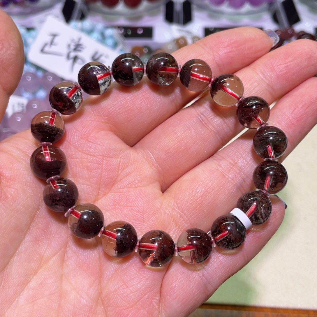 水晶手链未镶嵌11mm红幽灵