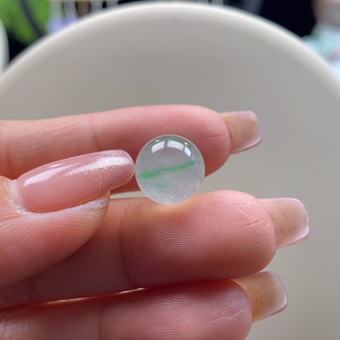 翡翠未镶嵌吊坠(不含链)翡翠高冰茶飘绿珠卡11.7