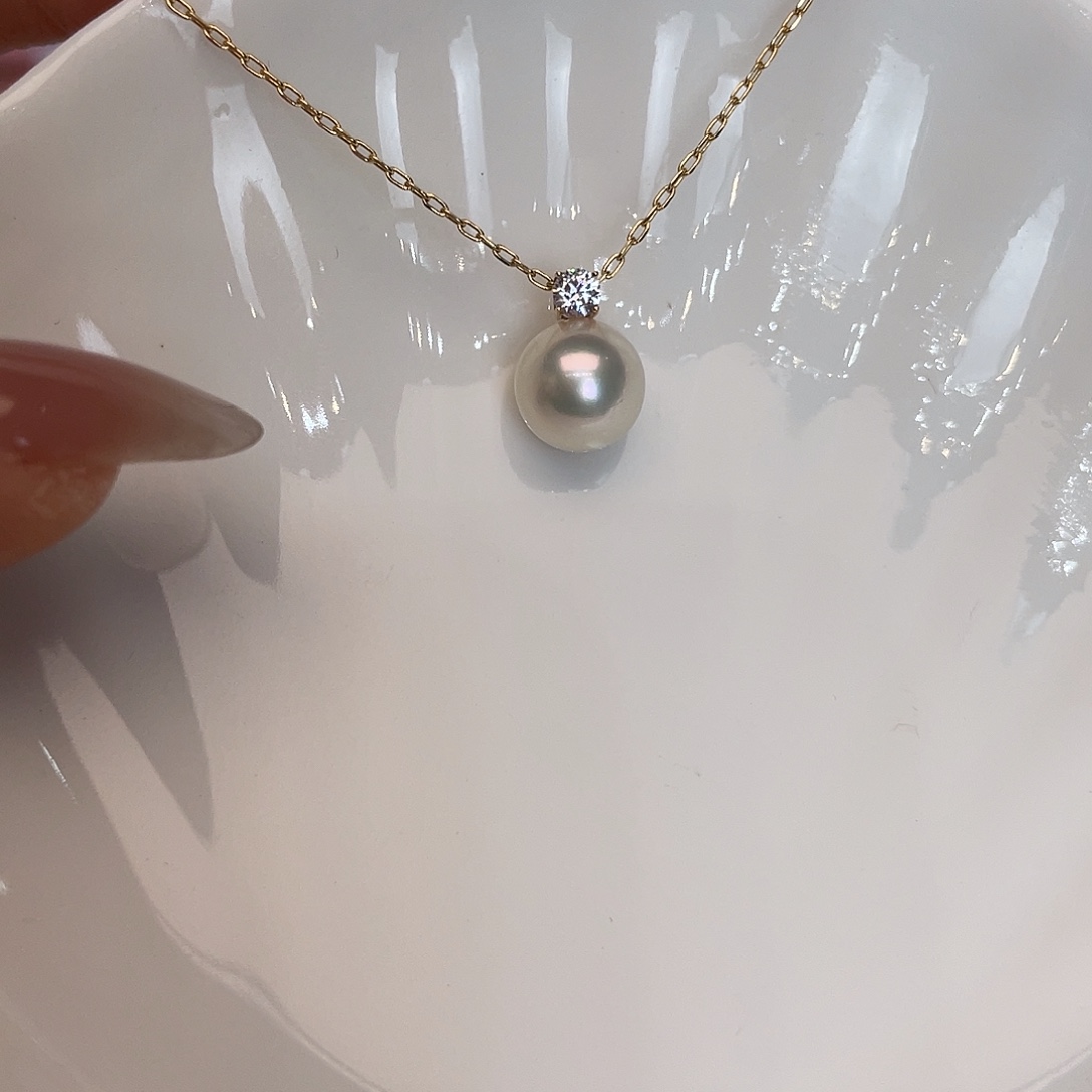 吊坠(赠链)海水珍珠18K金镶嵌