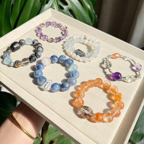 天然水晶玛瑙玉髓时尚手串diy水晶串珠多样性发一