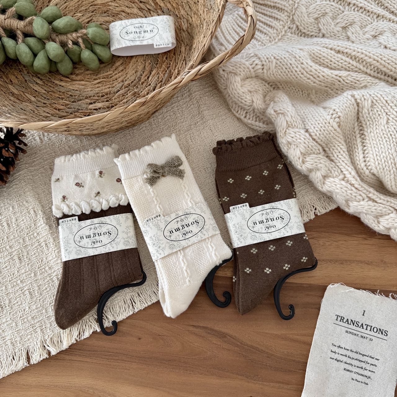 新款高端羊毛蚕丝女袜冬季保暖百搭