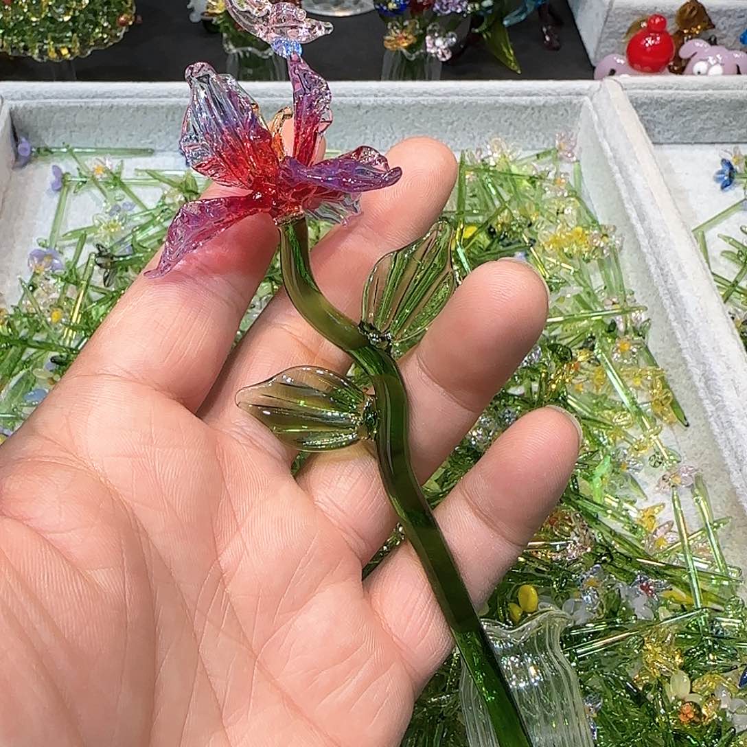 琉璃手工艺品135插花