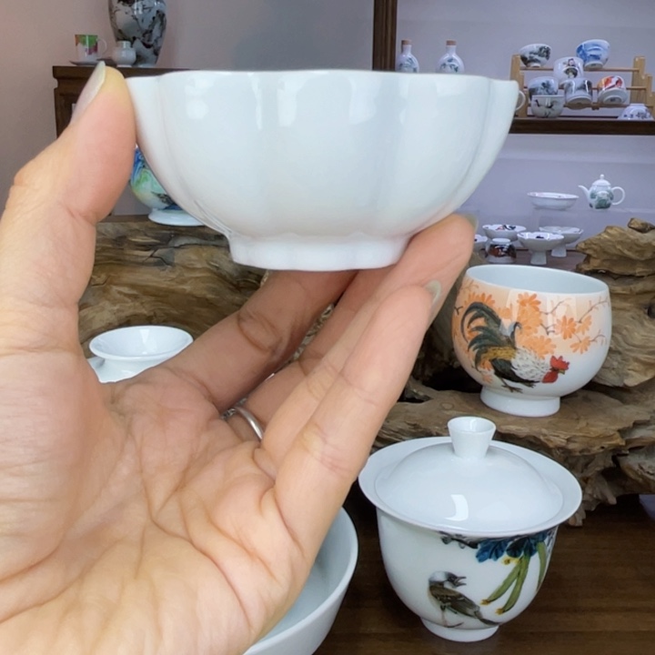 杯主人杯手绘釉下彩