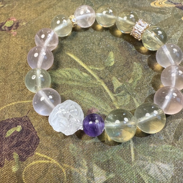 铜合金手链 柠檬粉水设计款醒狮手链