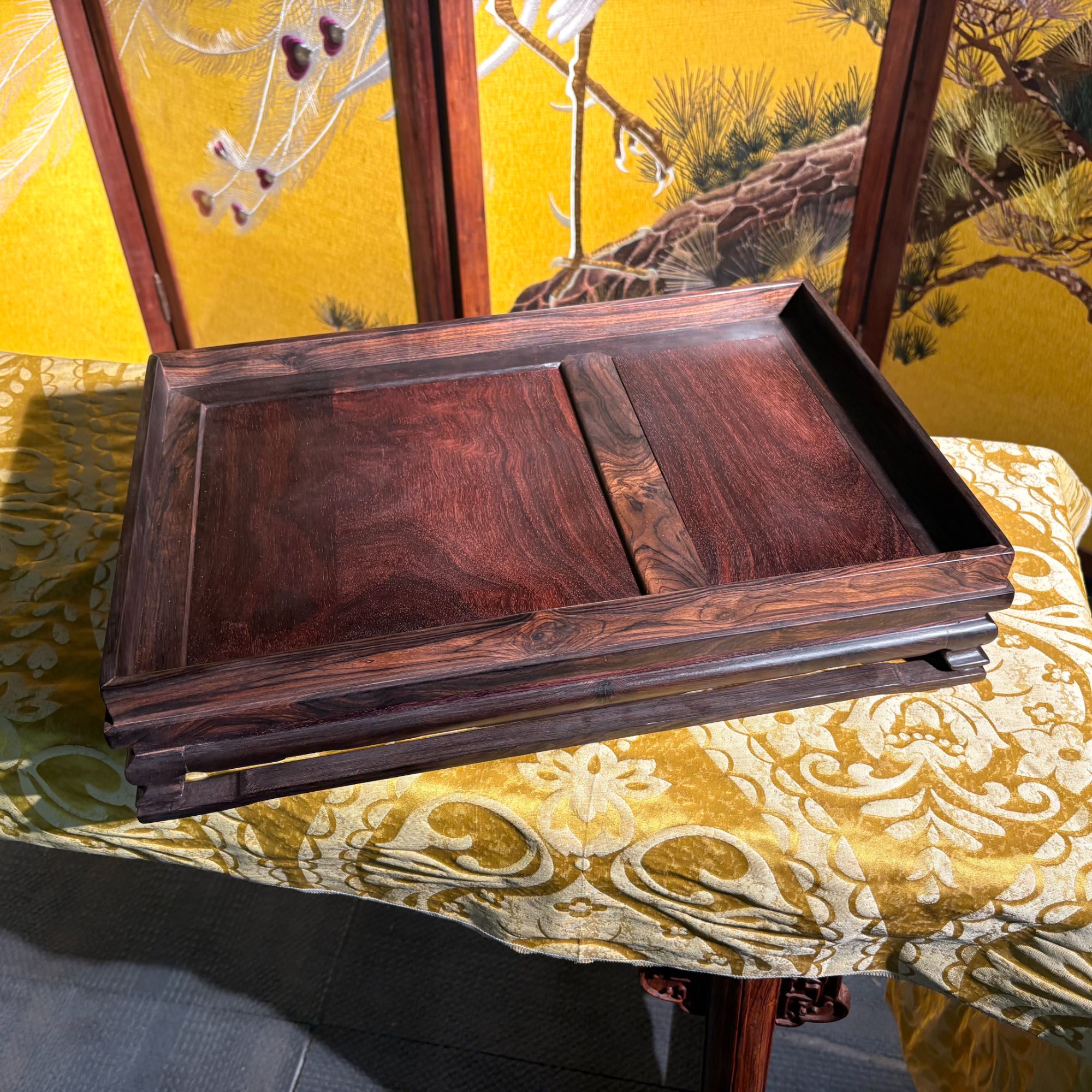 连天红 素面长方形干泡茶盘 DZ1509CM8+11