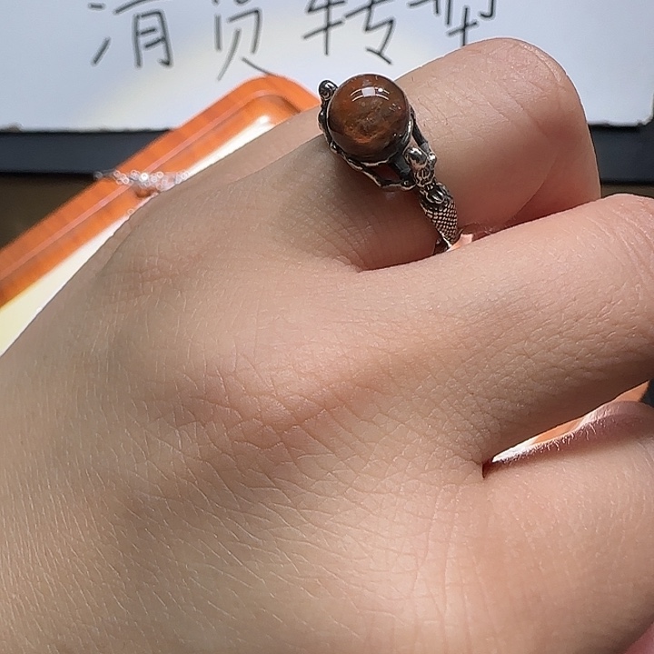 水晶戒指银S925镶嵌
