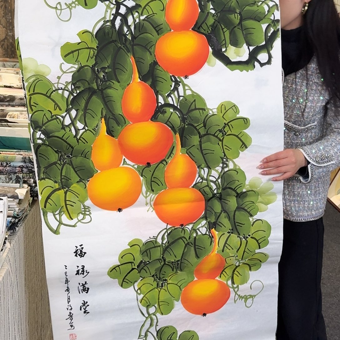 纯手绘国画作品好看四尺