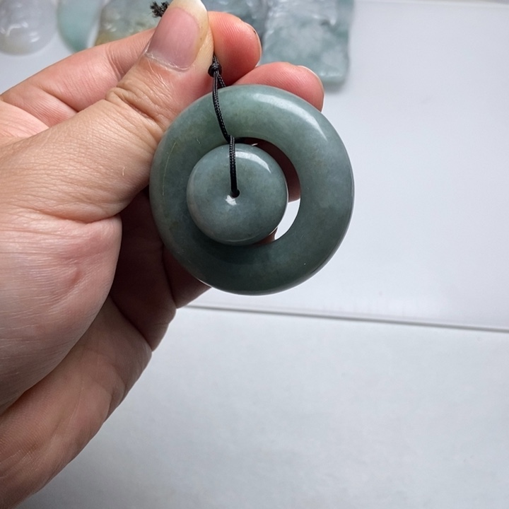 翡翠未镶嵌颈饰子母扣8