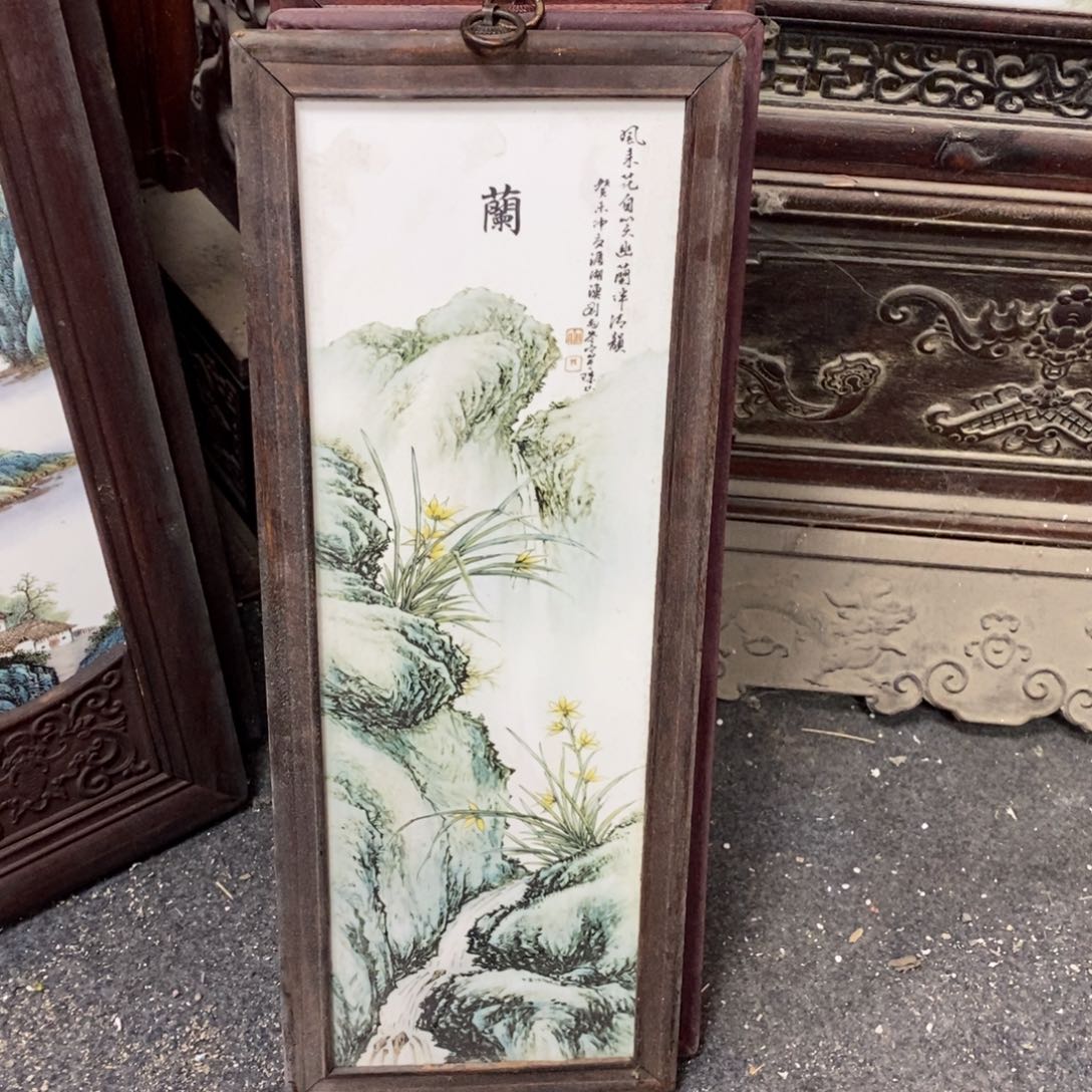 瓷55*21 景德镇瓷板画柴窑烧制