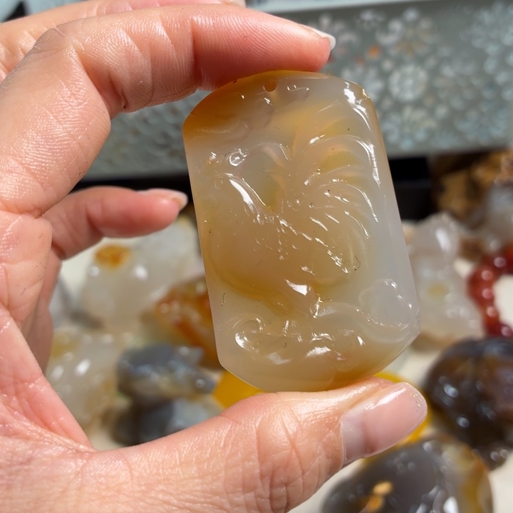 玛瑙/玉髓未镶嵌吊坠(不含链)