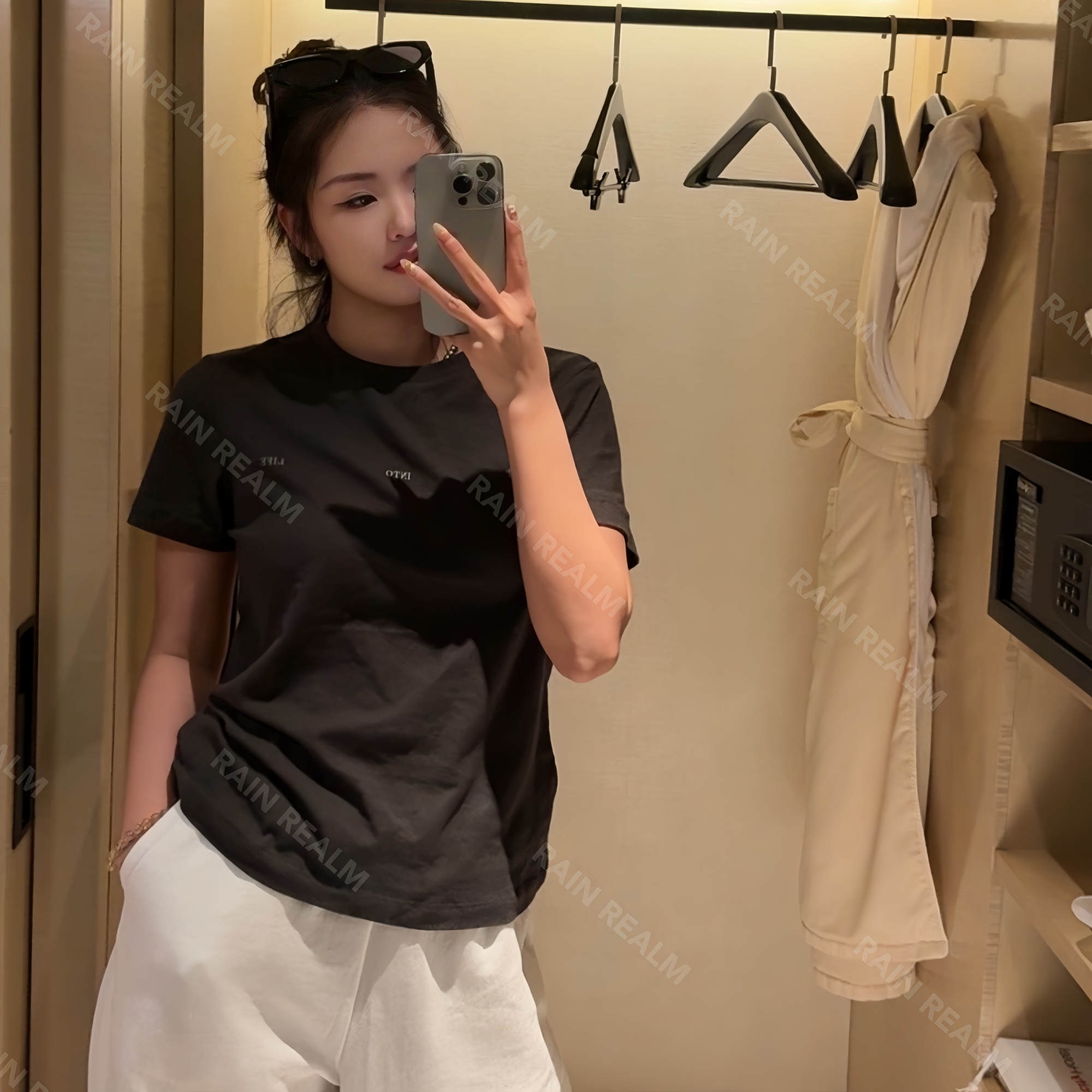 【Rain】“艺术提案”女士方正版型纯棉短袖打底T恤