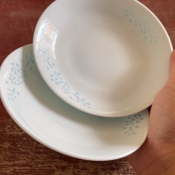 瓷片陶瓷陶瓷6英寸青釉玲珑2个