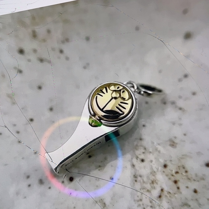 吊坠925银花岗岩口哨叮叮当吊坠