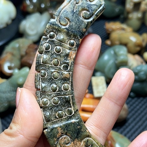 白玉菩提吊坠摆件