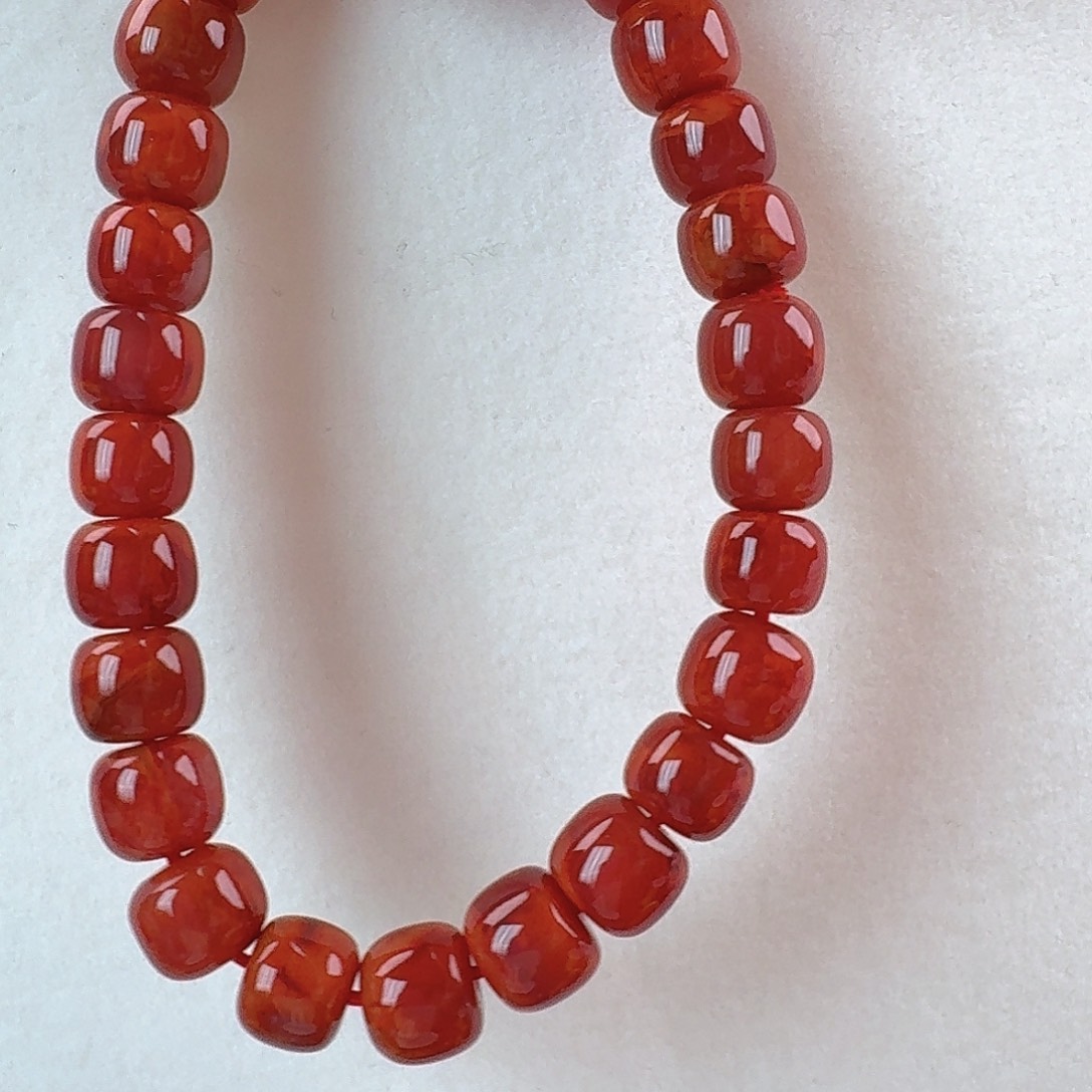 雨***晴南红玛瑙未镶嵌手链初见珠宝南红