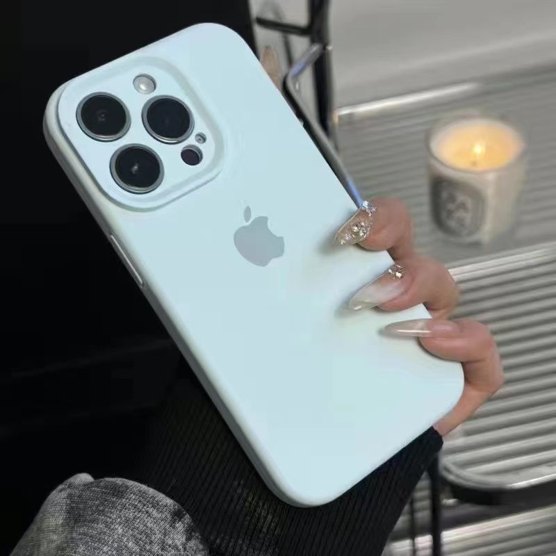 牛奶蓝适用苹果16pro手机壳iPhone15/14液态硅胶13全包防摔12耐脏
