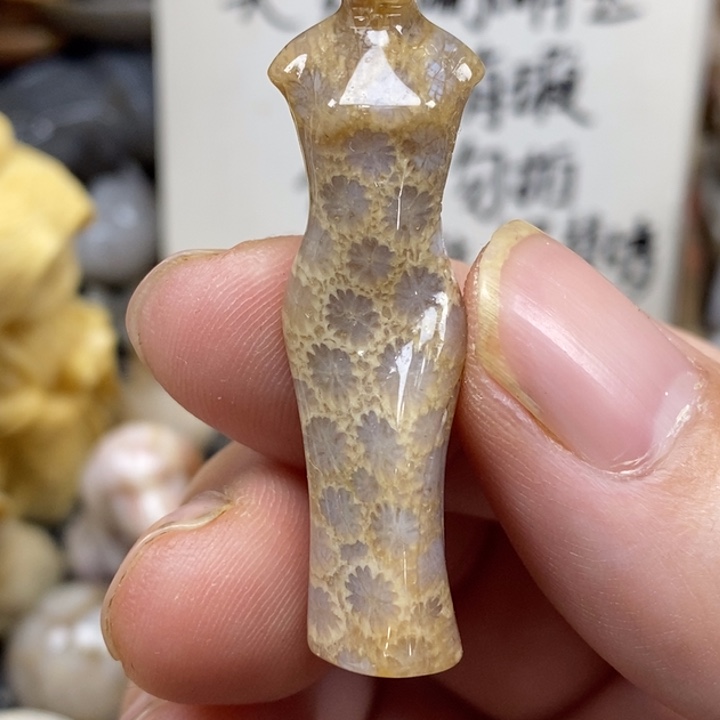 硅化珊瑚（珊瑚玉）未镶嵌颈饰