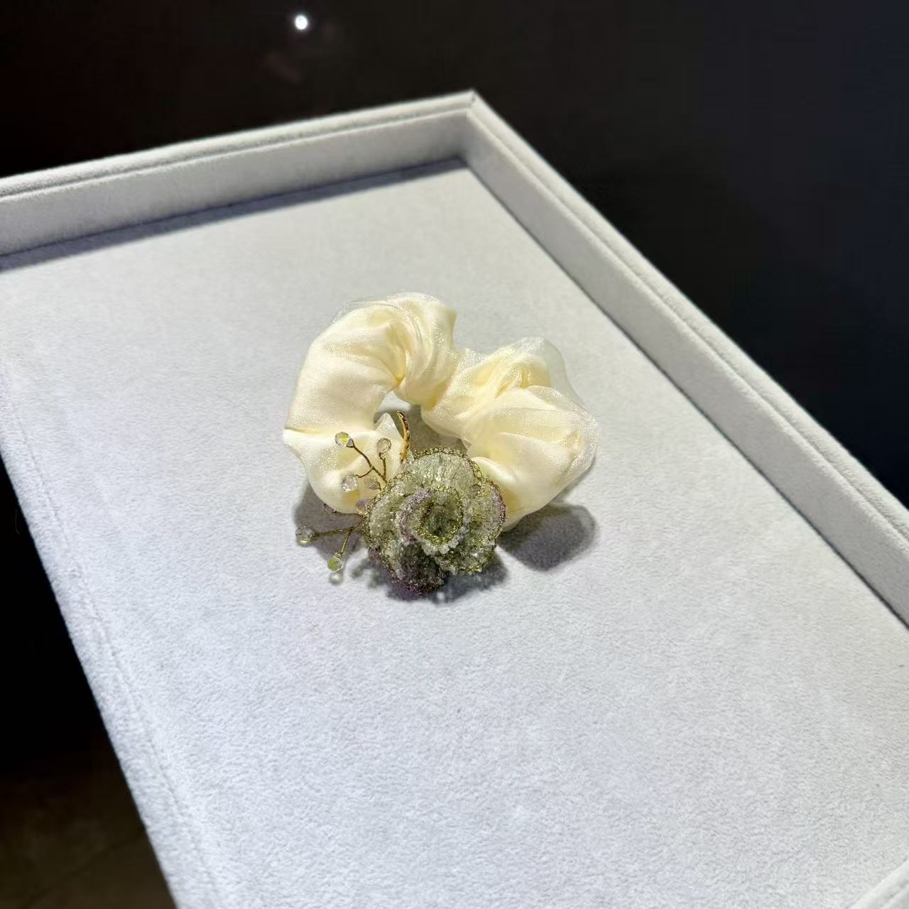 【莫奈海之星】紫绿山茶花系列发圈日常款气质优雅日常经典款