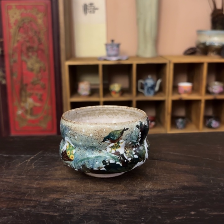 柴烧纯手工手绘陶瓷