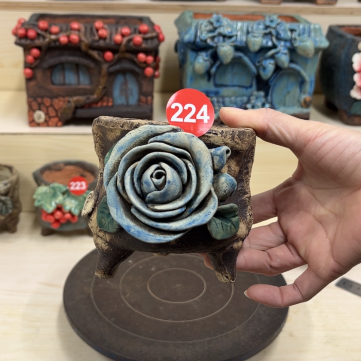 【闪购商品】紫砂花盆224号内口8.5外高10