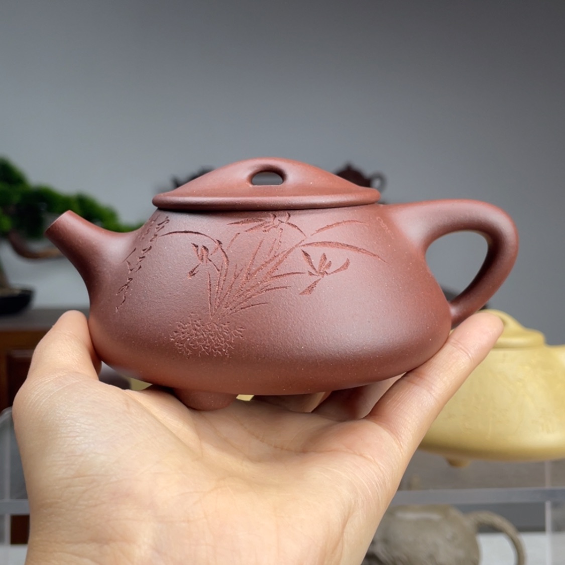 【闪购商品】紫砂茶壶高砂紫泥景舟石瓢容量280cc