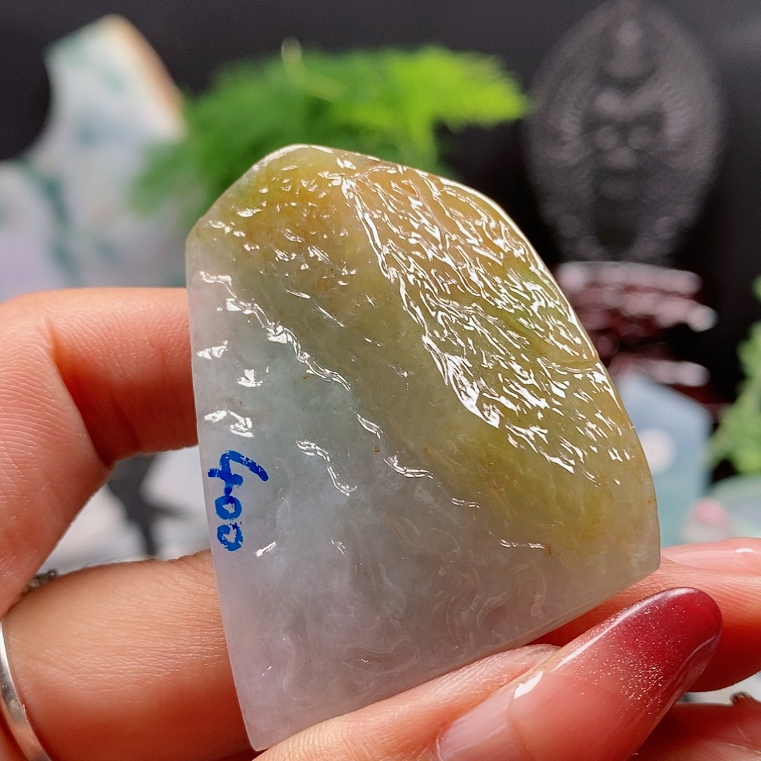 翡翠颈饰未镶嵌缅甸天然A货翡翠挂件