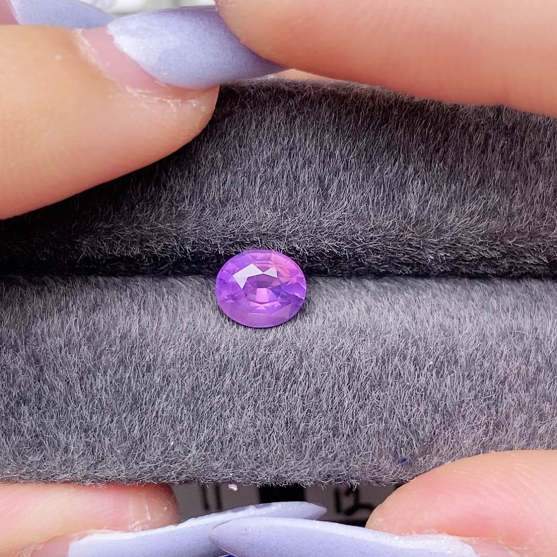 蓝宝石裸石无烧梦幻紫VB奶体明亮1.66ct/0479
