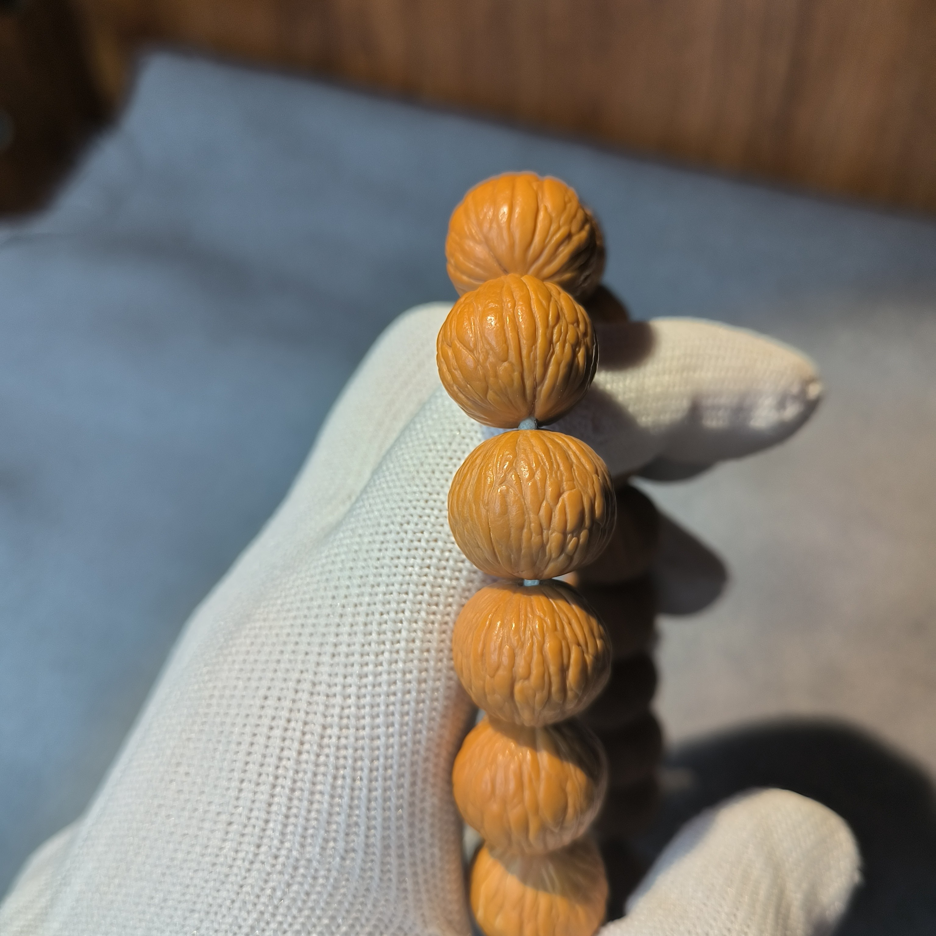 猴头核桃原皮凤羽手持全品无瑕15-16mm