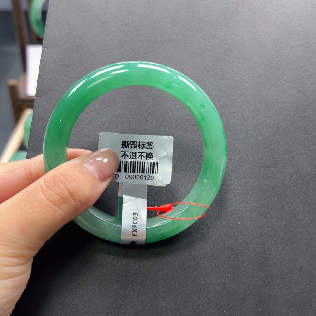 石英质玉未镶嵌手镯+周周56.8