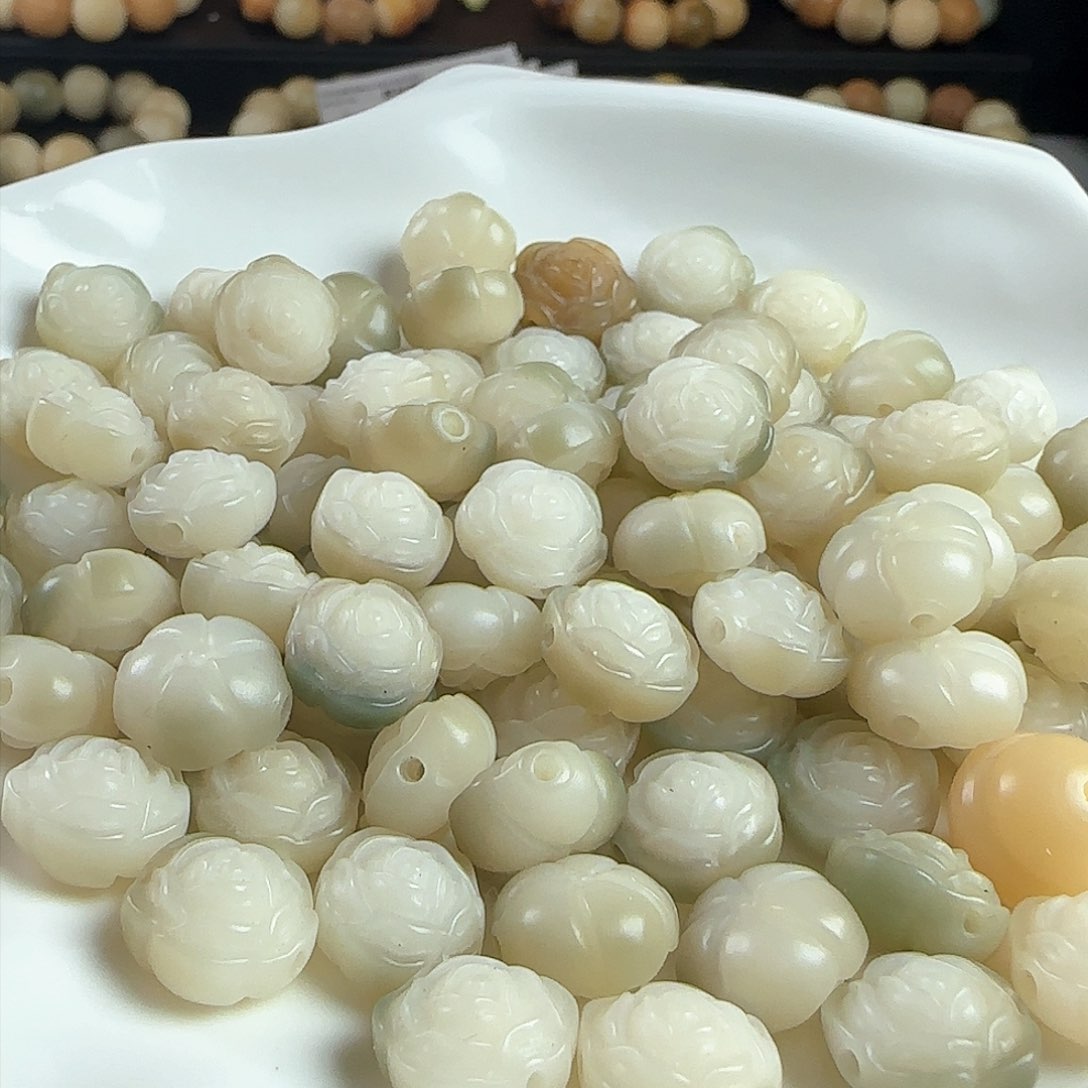 菩提根/象牙果手串卡12江南清雨山茶花20颗