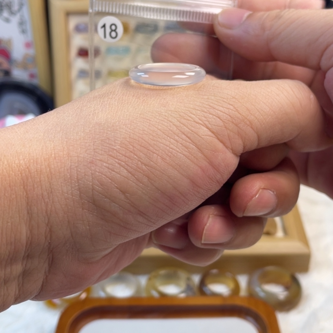 玛瑙/玉髓未镶嵌戒指港18