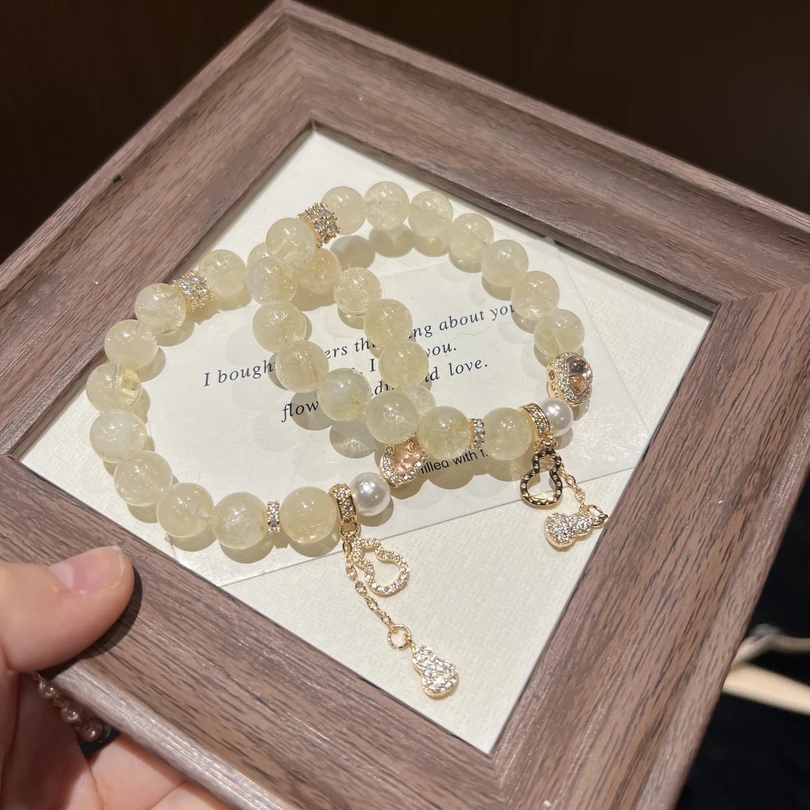 S808 10mm黄阿塞原创设计手串 颜色微差 多样性发一