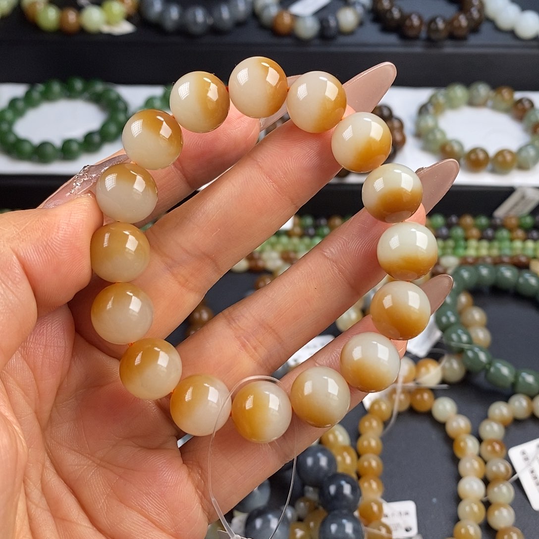 和田玉手串未镶嵌何*࿐