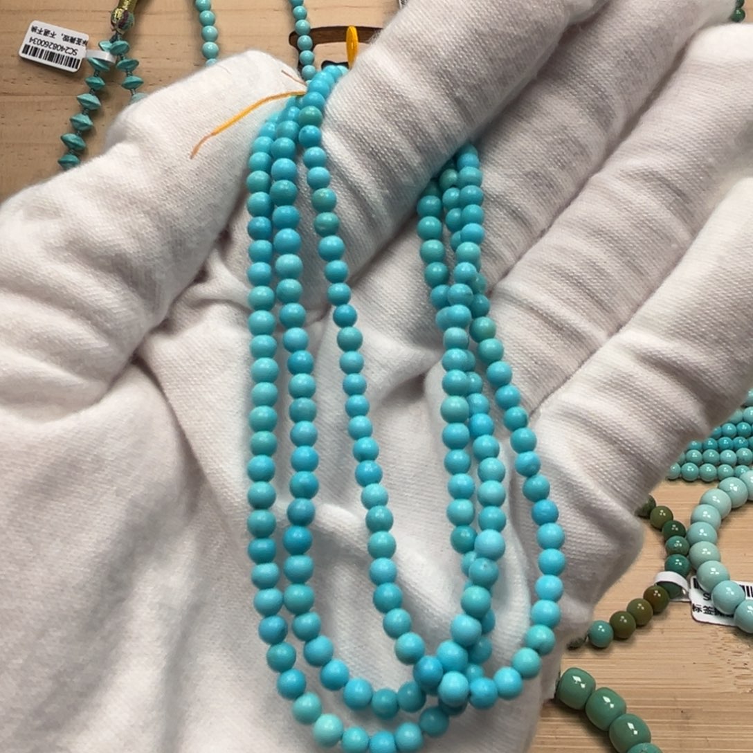 绿松石圆珠未镶嵌用****5