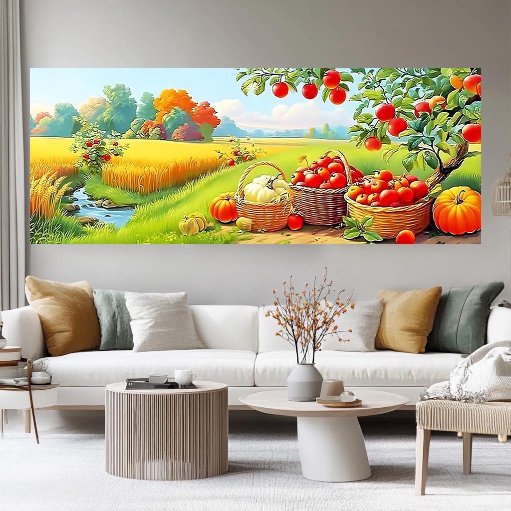 五谷丰登十字绣2025新款客厅餐厅卧室床头中国风手工刺绣大丰收