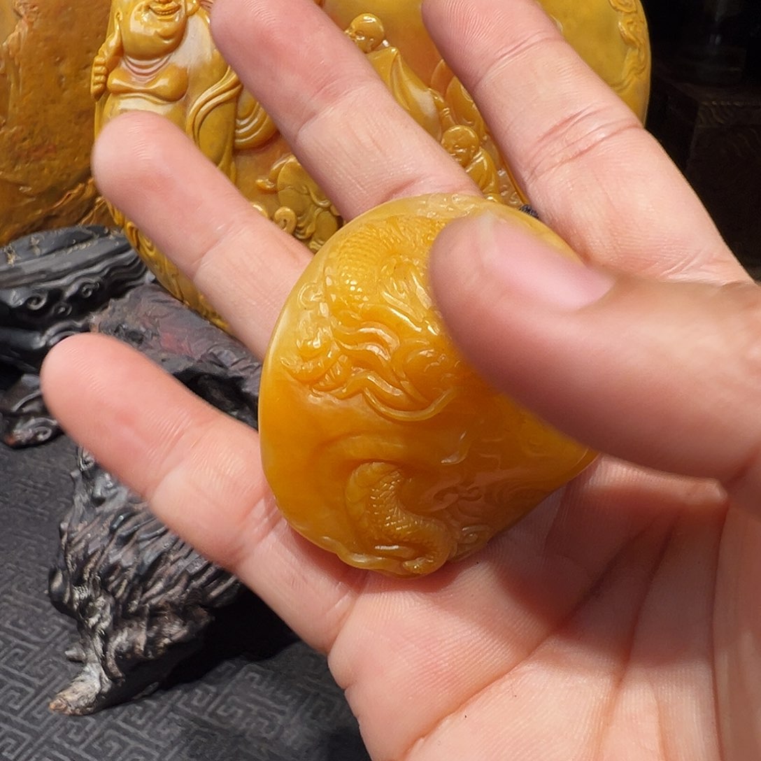 寿山石文**道寿山石摆件