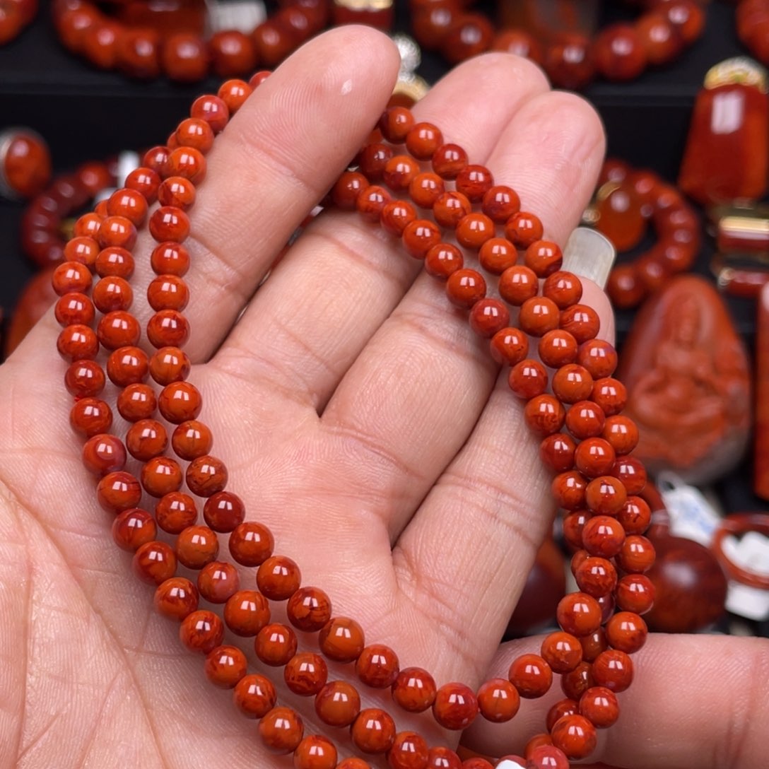 南红玛瑙珠宝奇石未镶嵌多圈5