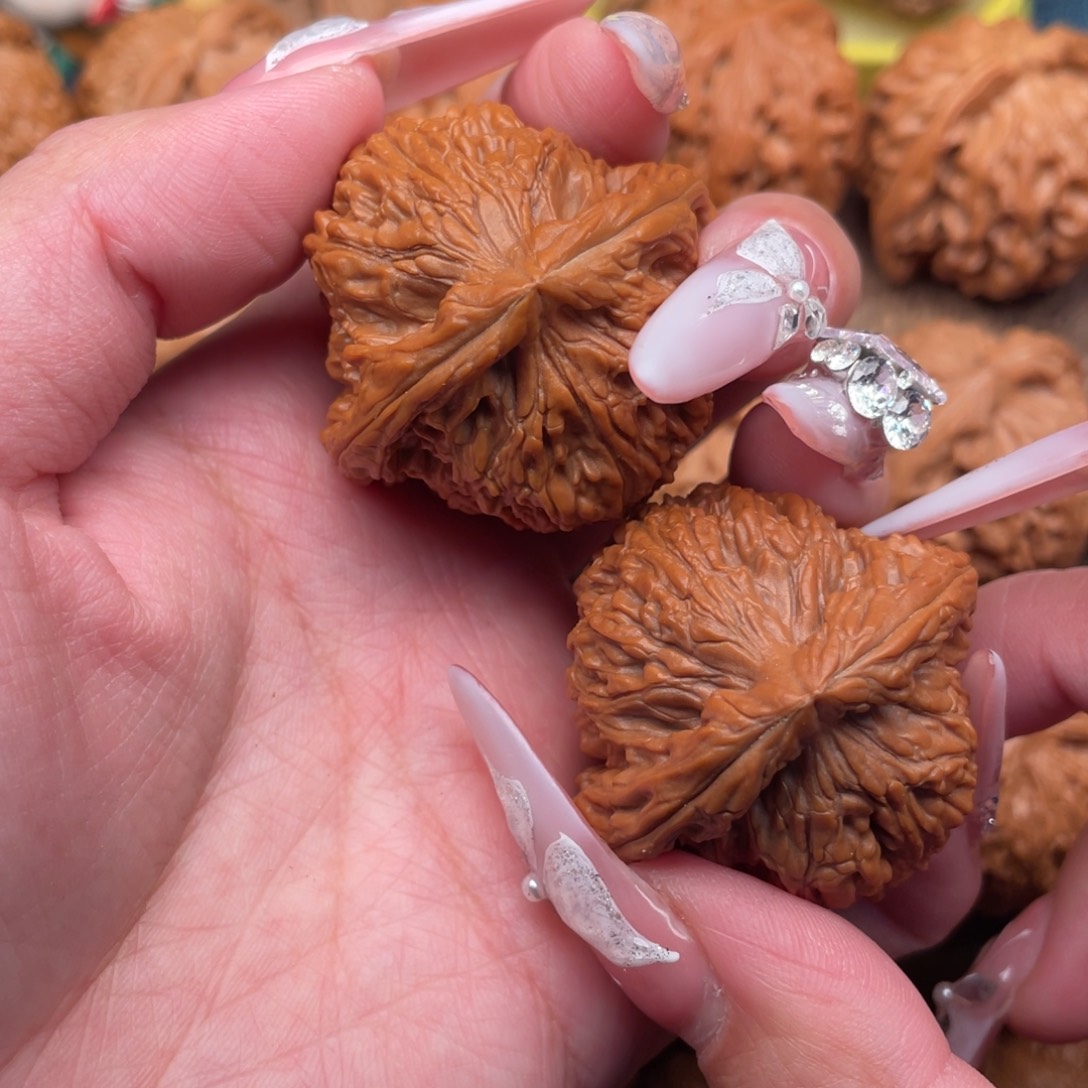 星***夫把件文玩核桃全品三角逐鹿南疆42