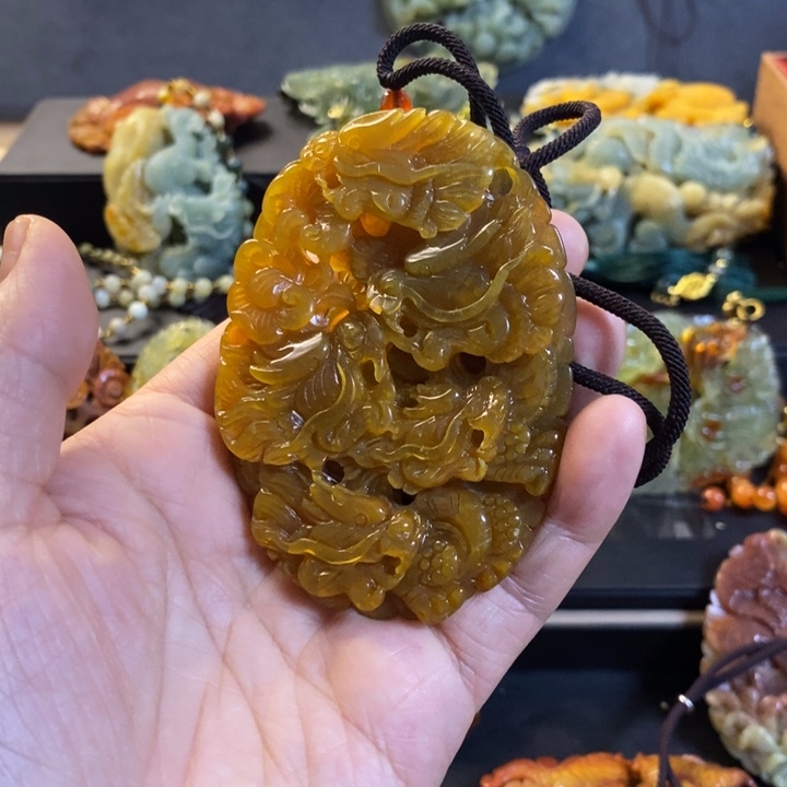 龙***伟岫玉未镶嵌项链毛衣链