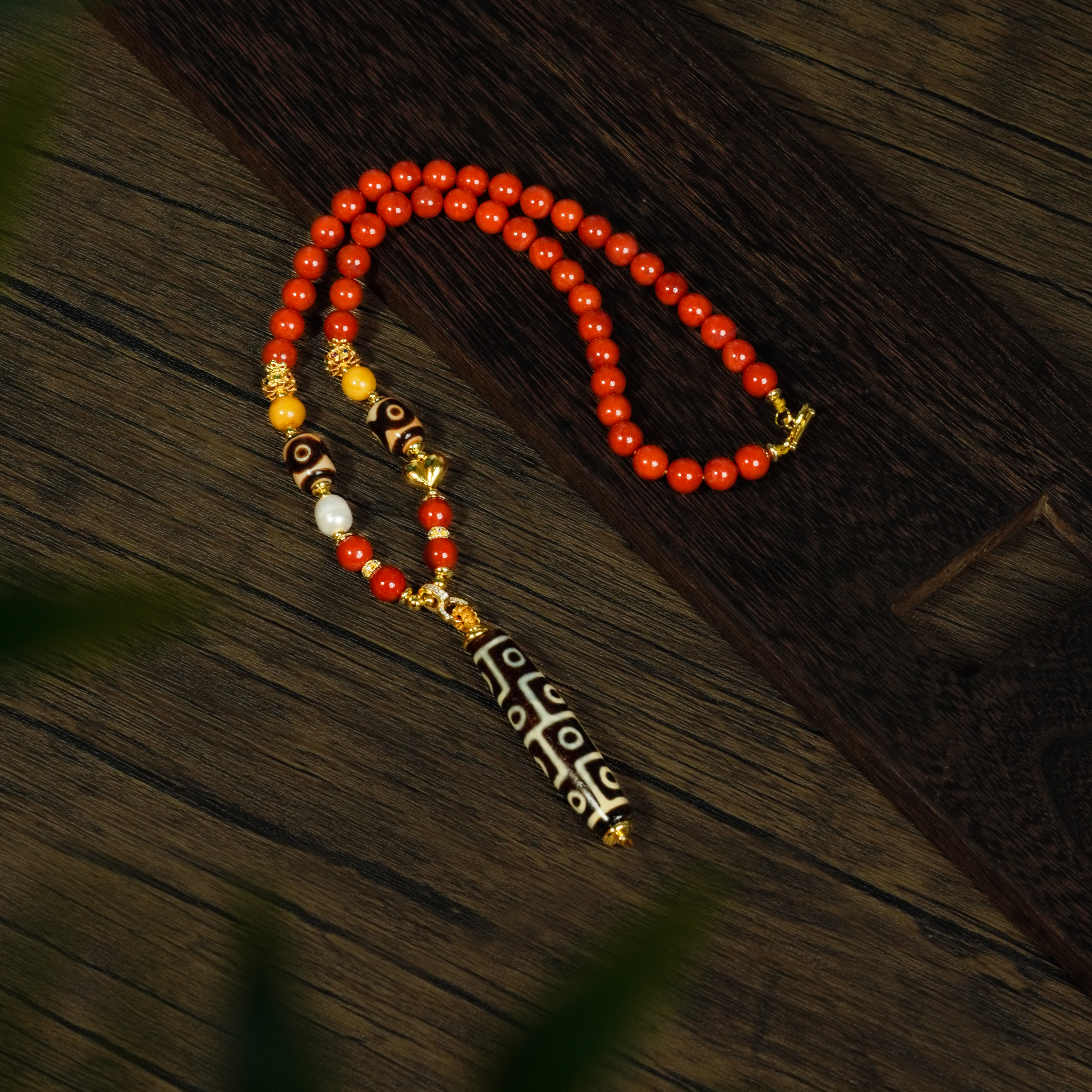  藏宝阁 ▎【珠中之王修佛Z高之境地】十二眼锦红项链702688