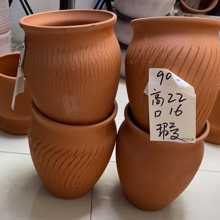 粗陶红陶绿植花盆901