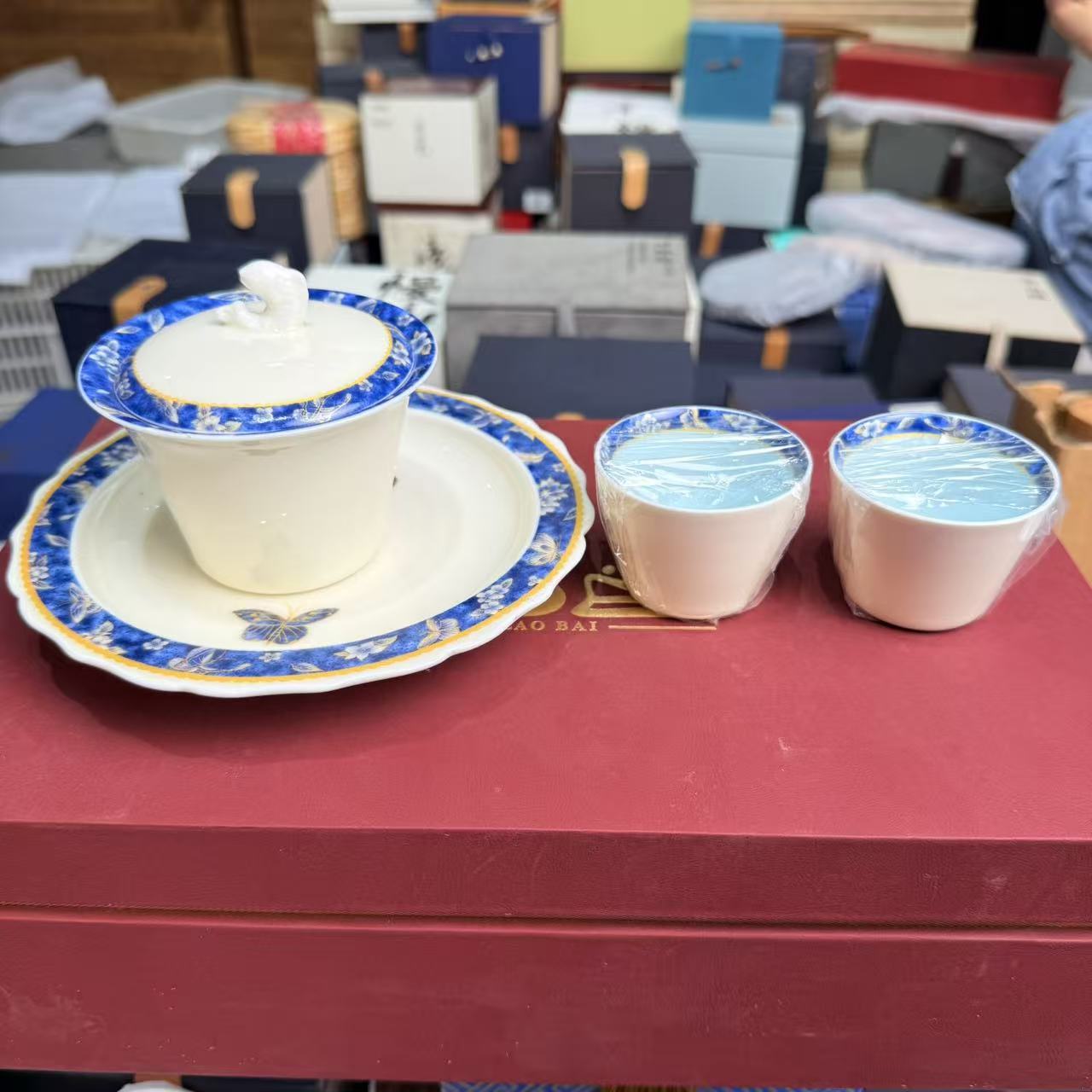 造白蝶恋花三才盖碗套组4769-yy-cc