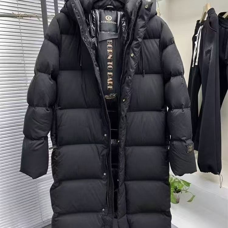 A33#2025新款男女同款羽绒服情侣款连帽加厚过膝长款冬季保暖外套