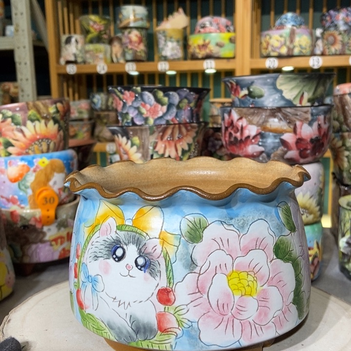 红陶景德镇艺术手绘作品