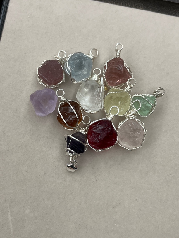 非金属玻璃吊坠 原石绕线盲盒   