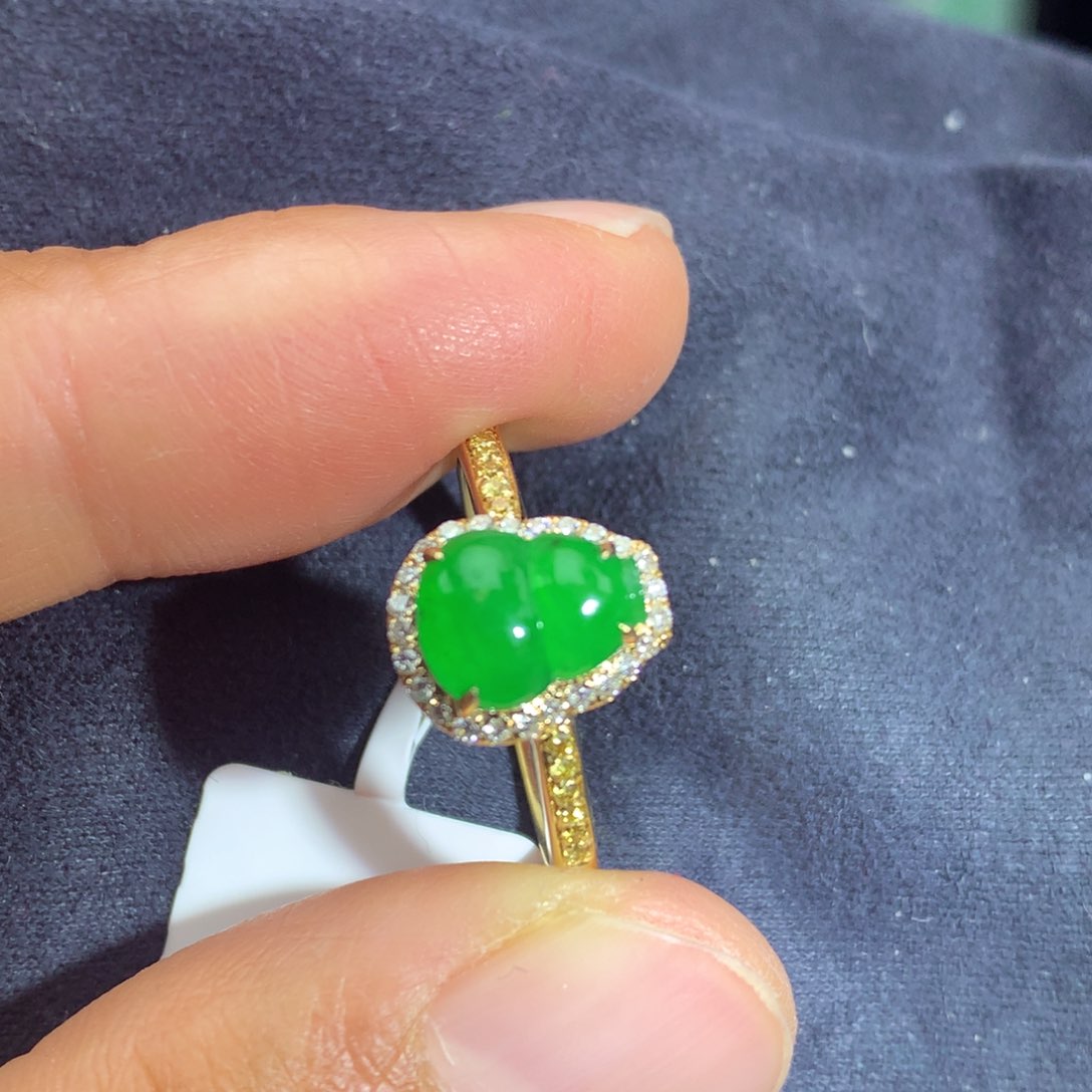 翡翠颈饰18K金镶嵌上新