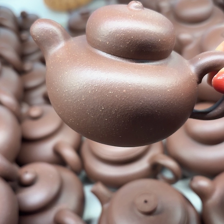 紫砂茶壶宜兴原矿千禧紫泥165