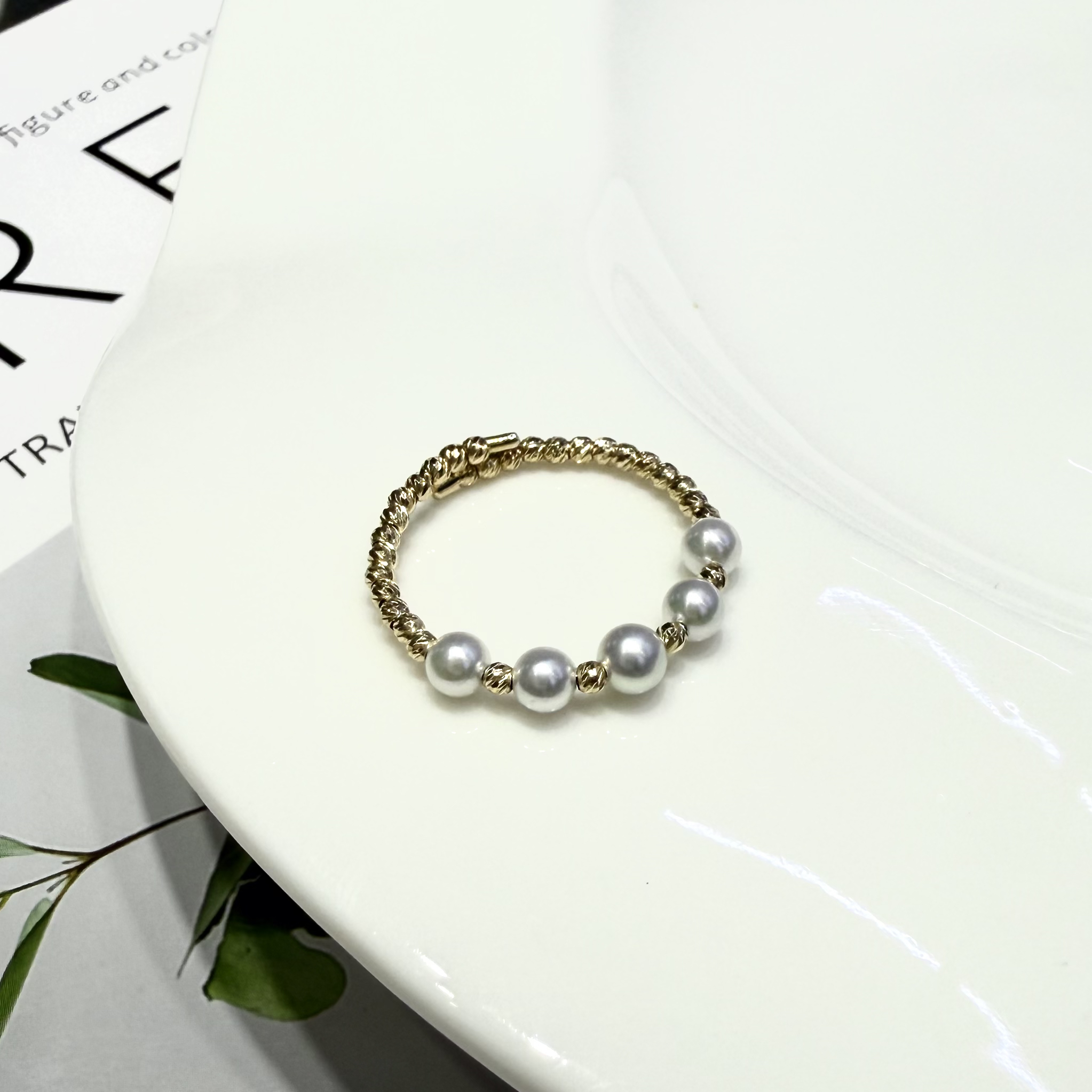 baby珠||海水Akoya*戒指（可调节）*18k金镶嵌【JD001-1】