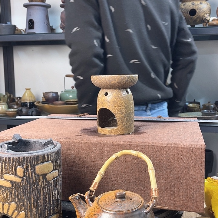 紫泥茶壶紫砂粗陶茶器